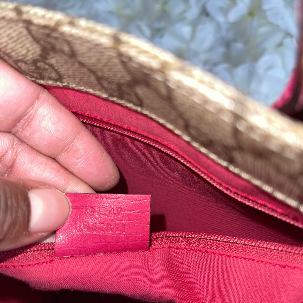 Gucci GG Supreme Top Handle Pink Women's Tote Bag - Picture 8 of 10